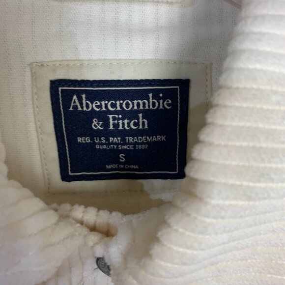 Abercrombie & Fitch Off White Corduroy Cropped Jacket - Picture 8 of 13
